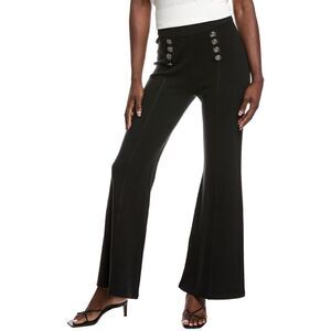 Minnie Rose Womens Wide-Leg Sailor Pant, Black